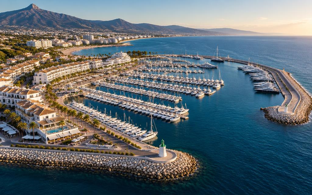 Puerto deportivo de gran capacidad en la costa andaluza